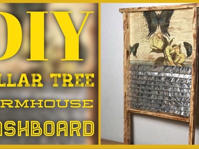 DIY Dollar Tree Farmhouse Washboard - Farmhouse Rustic Laundry Room Decor