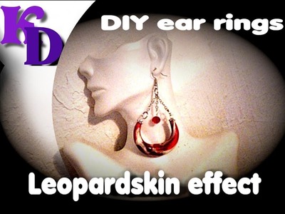 DIY fancy ear-rings using leopard skin effect - polymer clay tutorial 542