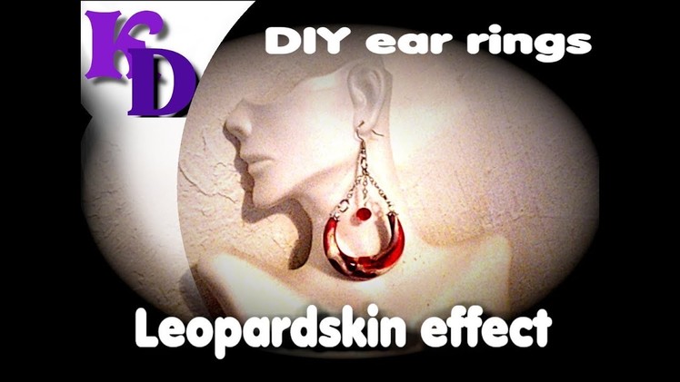 DIY fancy ear-rings using leopard skin effect - polymer clay tutorial 542