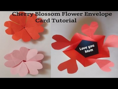 DIY Handmade Mother's Day Flower Pop up card,Greeting Card with 1Sheet,Flower Envelope@Papersai arts