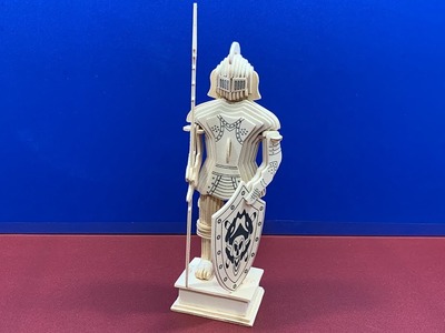 DIY Miniature Medieval Knight ~ 3D Woodcraft Construction Kit