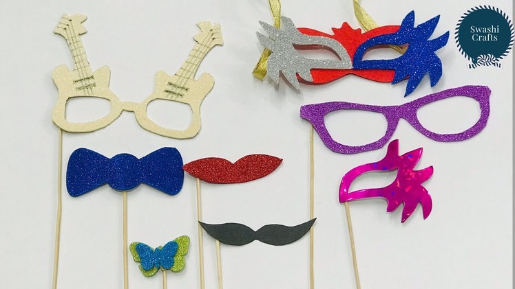 DIY photobooth props idea | How to make masquerade masks | How to make Party Props at home