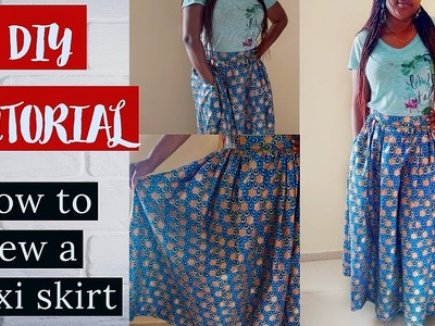 DIY Tutorial: Gathered maxi skirt (pattern cutting) 1