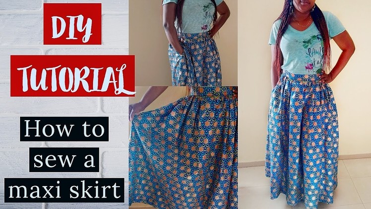 DIY Tutorial: Gathered maxi skirt (pattern cutting) 1