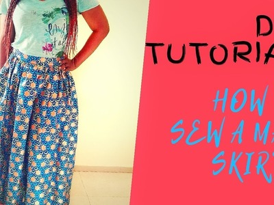 DIY Tutorial: Gathered Maxi Skirt 2