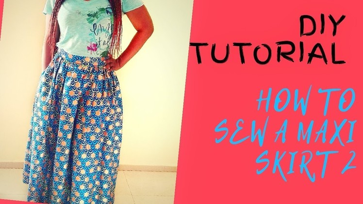 DIY Tutorial: Gathered Maxi Skirt 2