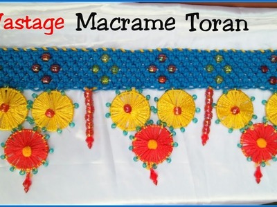 DIY wastage Macrame toran.How To make Macrame door hanger.toran Tutorial in Hindi