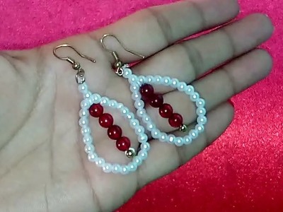 Easy and stylih Pearl earrings(5 minute DIY)