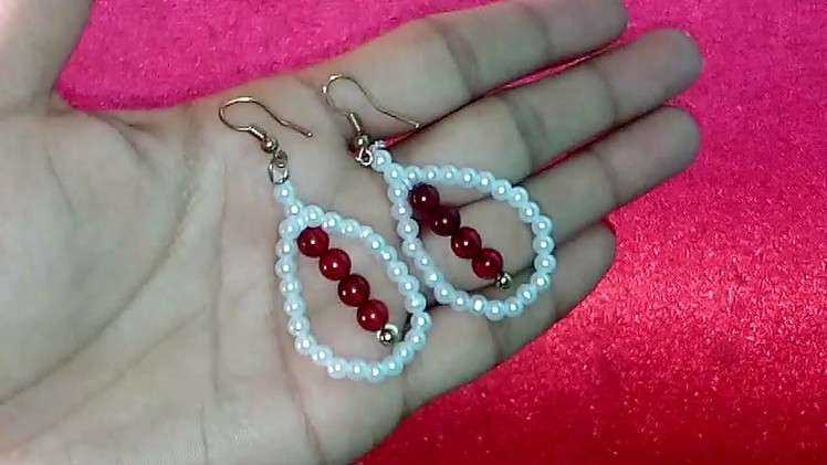 Easy and stylih Pearl earrings(5 minute DIY)