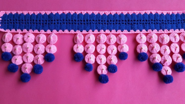 EASY DOOR HANGING TORAN FROM WOOLEN || HOW TO MAKE DOOR HANGING TORAN || DIY WOOL HANGING TORAN