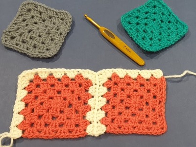 Granny Square Blanket Crochet Along Part 3 - Joining Your First 8 Squares