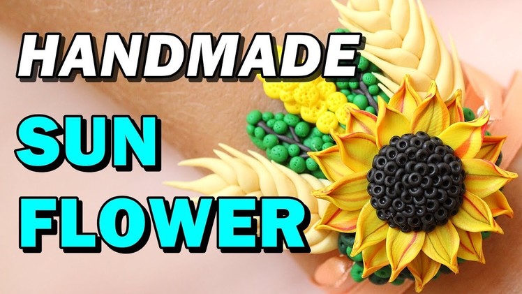 Handmade Sunflower - Polymer Clay DIY tutorial
