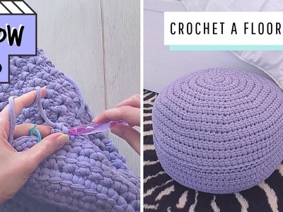 How to Crochet a Floor Pouf - Linked Double Crochet in a Spiral
