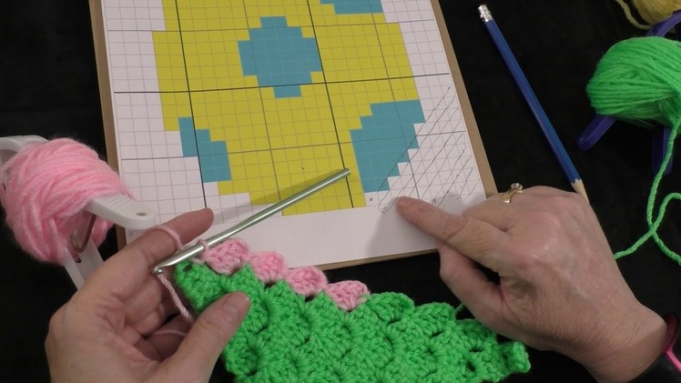 How to Crochet a Graphgan with C2C Stitch (Right Handed)
