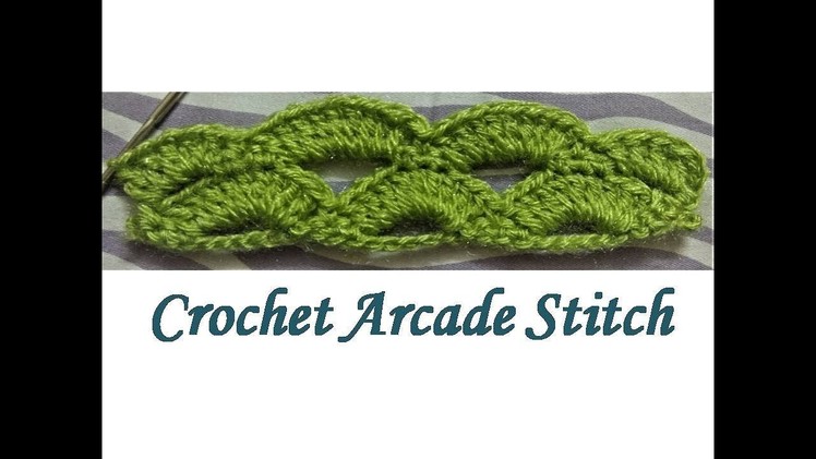 How To Crochet- Arcade Stitch Beginners Tutorial By Krishna Crochet