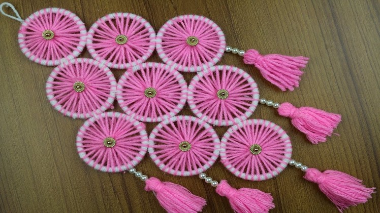 How to Make Door Hanging With Woolen & Bangles - Door Hanging Making Idea - DIY Woolen Craft ideas