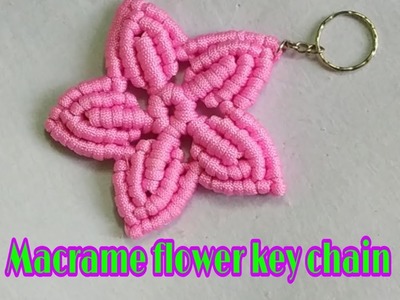 How to make macrame flower.star. design. keychain.
