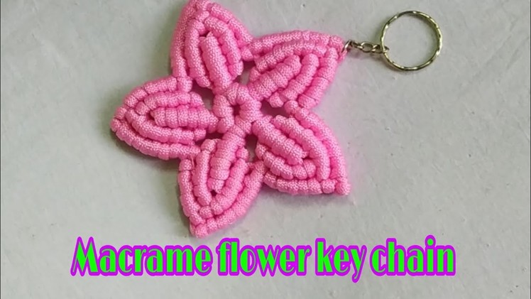 How to make macrame flower.star. design. keychain.