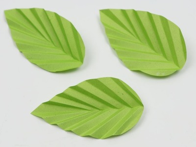 How to Make Paper Flower Leaves - DIY Easy Paper Leaf Making Tutorial