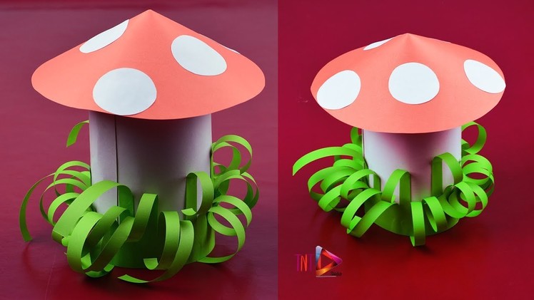 How To Make Paper Mushroom Tutorial | DIY 3D Paper Mushroom