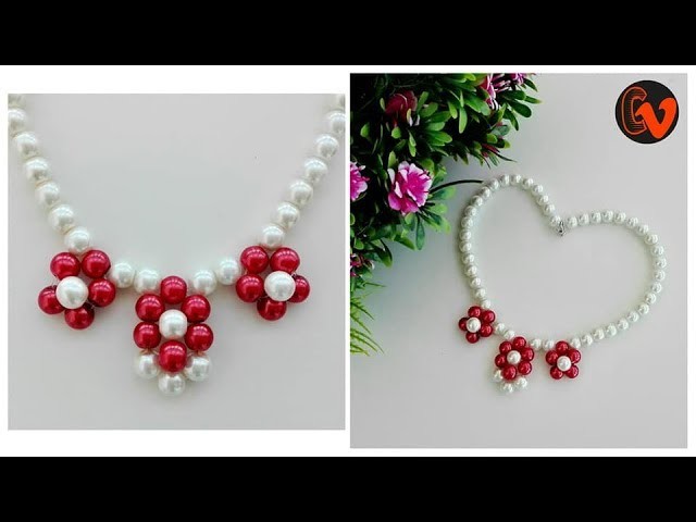 How to make pearl necklace at home. Jewellery Making