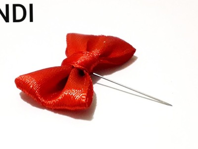 How To Make. Satin Ribbon Bow Hijab Pin. Handmade Hijab Pin. In Hindi