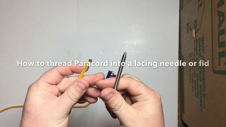 HOW TO PROPERLY THREAD PARACORD INTO A LACING NEEDLE OR FID - super easy!