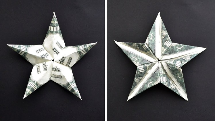 Money 5 POINTED DOUBLE-SIDED STAR | Modular Origami Dollar Tutorial DIY by NProkuda