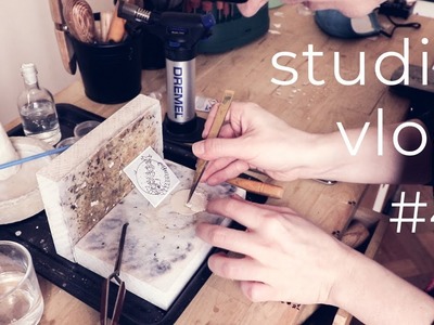 STUDIO VLOG: how I solder Nebula necklace, answering questions. Day in the life of a jewelry maker