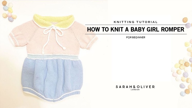 [대바늘]베이비 롬퍼 만들기, 아기옷만들기, How to knit a baby girl romper, Top down, 탑다운[Part1]
