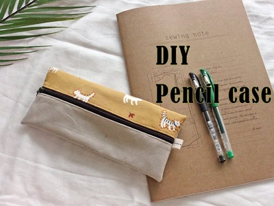 납작필통 만들기.소잉.바느질 취미. DIY easy pencil case. sewing tutorial. [Atelier may.오월의바느질]