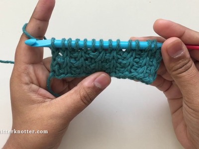 Tunisian Crochet Tutorial - Backward Slant Combination - Right handed