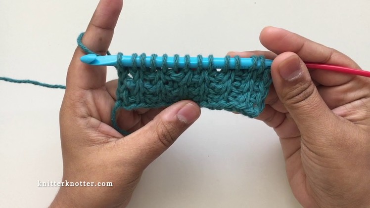 Tunisian Crochet Tutorial - Backward Slant Combination - Right handed