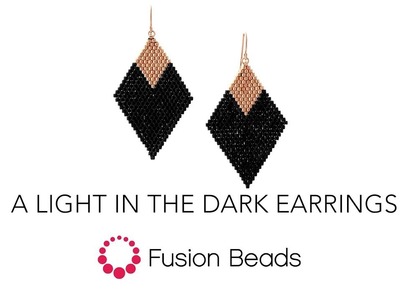 Watch how to stitch A Light in the Dark Earrings by Fusion Beads