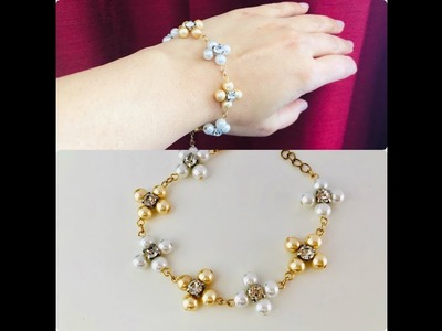 Wedding Pearls Bracelet.Montee Bracelet. DIY beaded bracelet