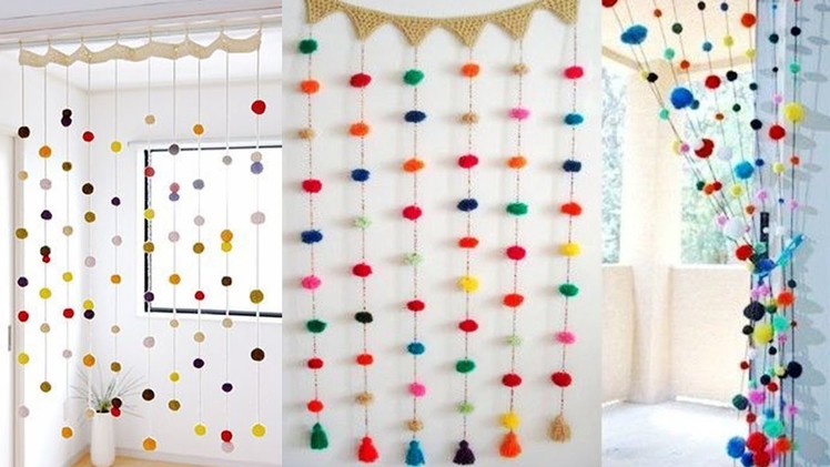 Woolen Pom Pom Door Hanging | How to make Door Hanging Toran | Woolen Pom Pom Craft Idea