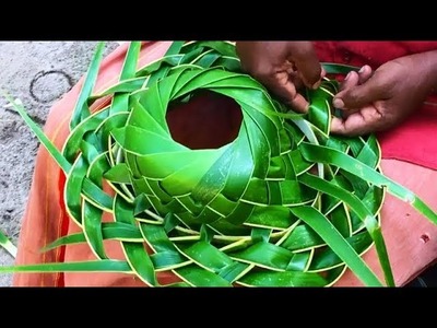 Coconut Leaf Craft | How to make a Coconut Palm Leaf Hat