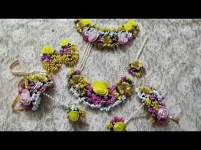 D.i.y how to make flower jewelry for haldi 2019