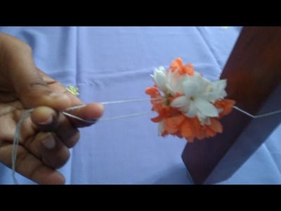 Different method to tie flower.make flower veni.poo kattuvadhu eppadi. how to string jasmine flowers