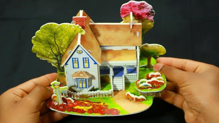 DIY How To Make Miniature Modern Dollhouse Villa With Cardboard~Miniature Dollhouse Room Crafts New