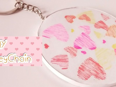DIY Keychains.How to make Paper Hoop Keychain. Gift idea