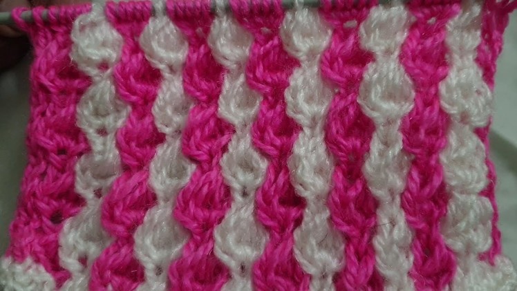 Easy Knitting design, Easy two Colours Knitting Pattern, Easy Sweater design for Kids