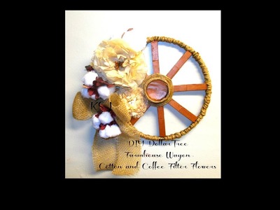 First Ever Dollar Tree Wagon Wheel Plus Learn How To Make Your Own Flowers!