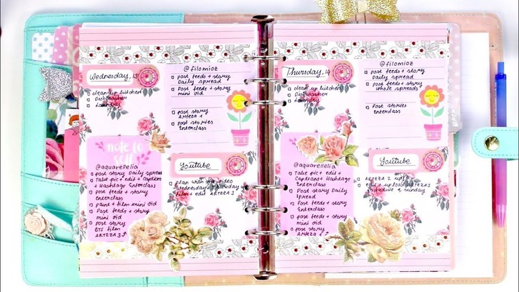How I Set Up My Daily Pages for My Kikki.K Planner | DECORATE WITH ME | PLAN WITH ME | Filo.mioz