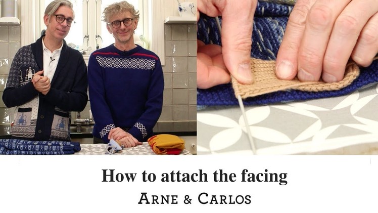 How to attach the facing to a knitted placket by ARNE & CARLOS