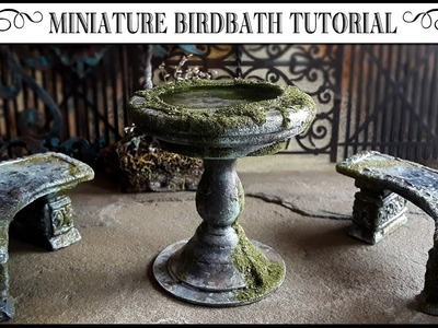 ????How to Build a Miniature Garden Table and Birdbath????
