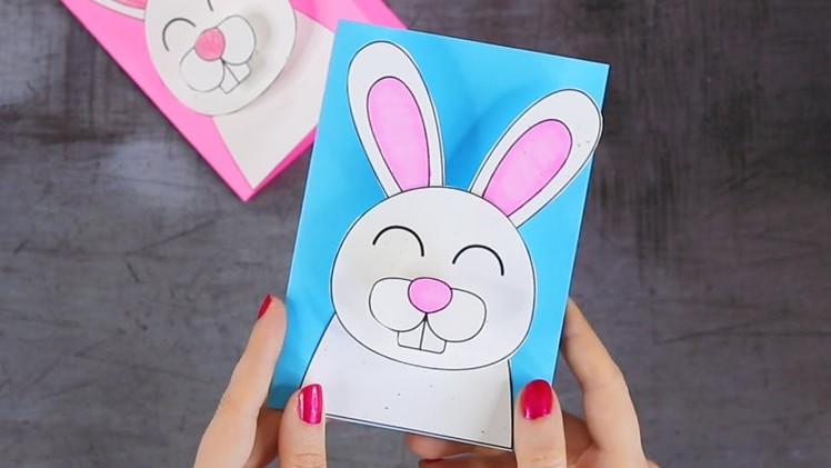 How to Make 3D Bunny Easter Card - Easter Crafts for Kids