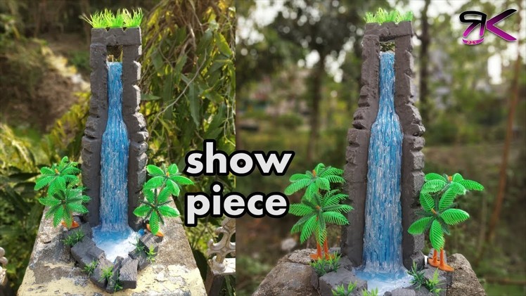 How to make a Beautiful Waterfall show piece using bottle
