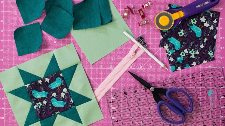 How to Make a Flying Geese Zipper Pouch - How to Quilt: Week 6