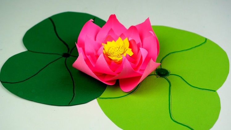 How to Make Beautiful Flower with Paper  - Making Paper lotus Flowers Step by Step - Handmade Craft